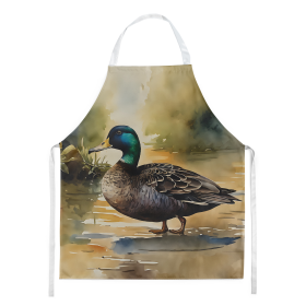 Watercolor Birds Apron (Dog Breed: American Black Duck 3180, size: large)
