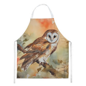 Watercolor Birds Apron (Dog Breed: Barn Owl 3182, size: large)