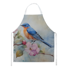 Watercolor Birds Apron (Dog Breed: Bluebird 3189, size: large)