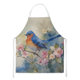 Watercolor Birds Apron (Dog Breed: Bluebird 3190, size: large)