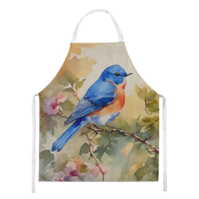Watercolor Birds Apron (Dog Breed: Bluebird 3191, size: large)