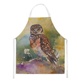 Watercolor Birds Apron (Dog Breed: Burrowing Owl 3195, size: large)