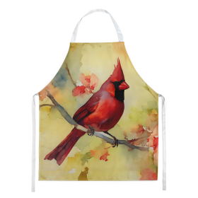 Watercolor Birds Apron (Dog Breed: Cardinal 3198, size: large)