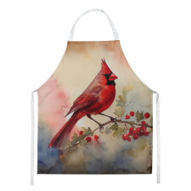 Watercolor Birds Apron (Dog Breed: Cardinal 3199, size: large)