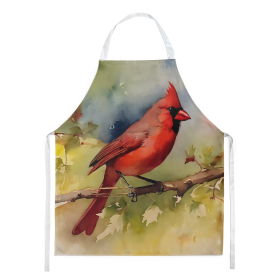 Watercolor Birds Apron (Dog Breed: Cardinal 3200, size: large)
