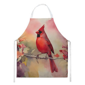 Watercolor Birds Apron (Dog Breed: Cardinal 3202, size: large)