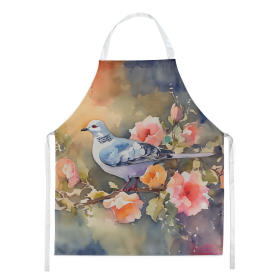 Watercolor Birds Apron (Dog Breed: Dove 3205, size: large)