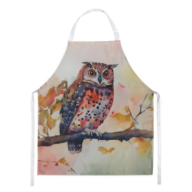 Watercolor Birds Apron (Dog Breed: Elf Owl 3220, size: large)