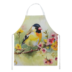 Watercolor Birds Apron (Dog Breed: Goldfinch 3224, size: large)
