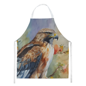 Watercolor Birds Apron (Dog Breed: Hawk 3232, size: large)