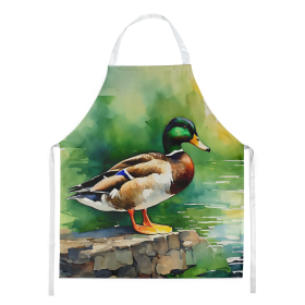 Watercolor Birds Apron (Dog Breed: Mallard 3236, size: large)