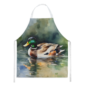 Watercolor Birds Apron (Dog Breed: Mallard 3238, size: large)