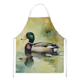 Watercolor Birds Apron (Dog Breed: Mallard 3241, size: large)
