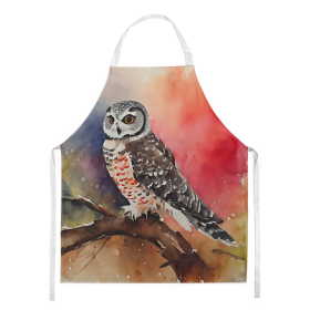 Watercolor Birds Apron (Dog Breed: Northern Hawk Owl 3243, size: large)