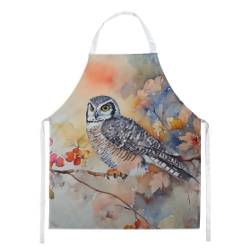Watercolor Birds Apron (Dog Breed: Northern Hawk Owl 3244, size: large)