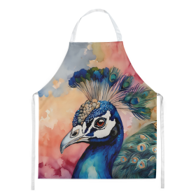 Watercolor Birds Apron (Dog Breed: Peacock 3249, size: large)