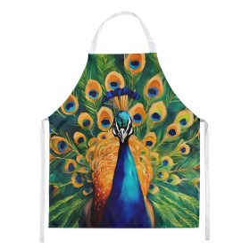 Watercolor Birds Apron (Dog Breed: Peacock 3250, size: large)