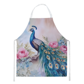 Watercolor Birds Apron (Dog Breed: Peacock 3251, size: large)