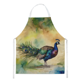 Watercolor Birds Apron (Dog Breed: Peacock 3252, size: large)