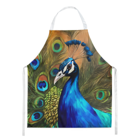 Watercolor Birds Apron (Dog Breed: Peacock 3255, size: large)
