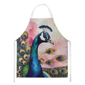 Watercolor Birds Apron (Dog Breed: Peacock 3258, size: large)