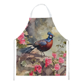 Watercolor Birds Apron (Dog Breed: Pheasant 3259, size: large)