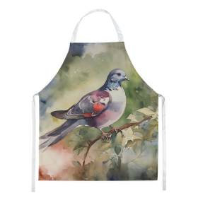 Watercolor Birds Apron (Dog Breed: Pigeon 3261, size: large)