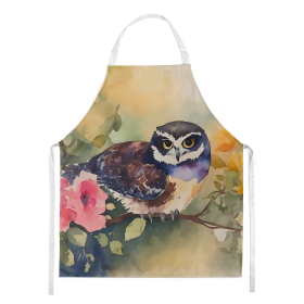 Watercolor Birds Apron (Dog Breed: Spectacled Owl 3268, size: large)