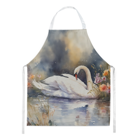 Watercolor Birds Apron (Dog Breed: Swan 3273, size: large)