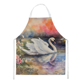 Watercolor Birds Apron (Dog Breed: Swan 3274, size: large)