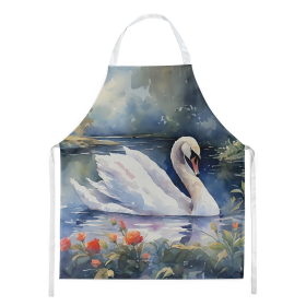 Watercolor Birds Apron (Dog Breed: Swan 3275, size: large)