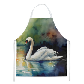 Watercolor Birds Apron (Dog Breed: Swan 3276, size: large)