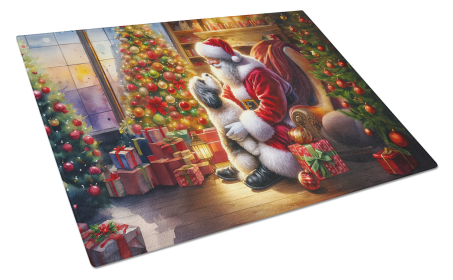 Moments with Santa Glass Cutting Board (Dog Breed: Havanese 4124, size: large)
