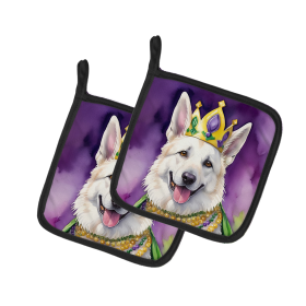 King of Mardi Gras Pair of Pot Holders (Dog Breed: German Shepherd 4796, size: 7.5HX7.5W)