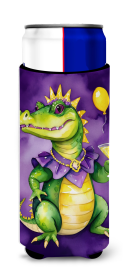 Mardi Gras 2024 Hugger for Ultra Slim Cans (Dog Breed: Alligator 5218, size: Slim Can)