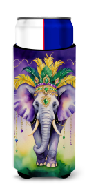 Mardi Gras 2024 Hugger for Ultra Slim Cans (Dog Breed: Elephant 5221, size: Slim Can)