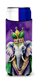Mardi Gras 2024 Hugger for Ultra Slim Cans (Dog Breed: Elephant 5223, size: Slim Can)