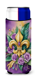 Mardi Gras 2024 Hugger for Ultra Slim Cans (Dog Breed: Fleur de lis 5225, size: Slim Can)