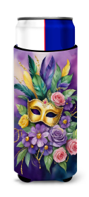 Mardi Gras 2024 Hugger for Ultra Slim Cans (Dog Breed: Mask 5236, size: Slim Can)