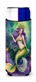 Mardi Gras 2024 Hugger for Ultra Slim Cans (Dog Breed: Mermaid 5241, size: Slim Can)