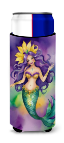 Mardi Gras 2024 Hugger for Ultra Slim Cans (Dog Breed: Mermaid 5242, size: Slim Can)