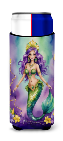 Mardi Gras 2024 Hugger for Ultra Slim Cans (Dog Breed: Mermaid 5243, size: Slim Can)