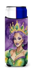 Mardi Gras 2024 Hugger for Ultra Slim Cans (Dog Breed: Queen 5246, size: Slim Can)