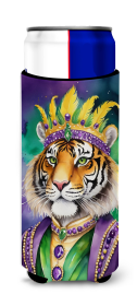 Mardi Gras 2024 Hugger for Ultra Slim Cans (Dog Breed: Tiger 5250, size: Slim Can)