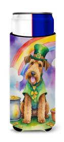 Where the gold at Hugger for Ultra Slim Cans (Dog Breed: Airedale Terrier 5467, size: Slim Can)