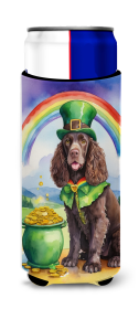 Where the gold at Hugger for Ultra Slim Cans (Dog Breed: American Water Spaniel 5476, size: Slim Can)