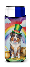Where the gold at Hugger for Ultra Slim Cans (Dog Breed: Australian Shepherd 5479, size: Slim Can)