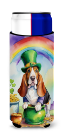 Where the gold at Hugger for Ultra Slim Cans (Dog Breed: Basset Hound 5483, size: Slim Can)