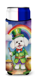 Where the gold at Hugger for Ultra Slim Cans (Dog Breed: Bichon Frise 5492, size: Slim Can)