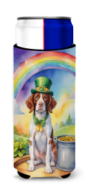 Where the gold at Hugger for Ultra Slim Cans (Dog Breed: Brittany Spaniel 5504, size: Slim Can)